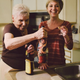 Post-baking refreshments with Oma, in 2013